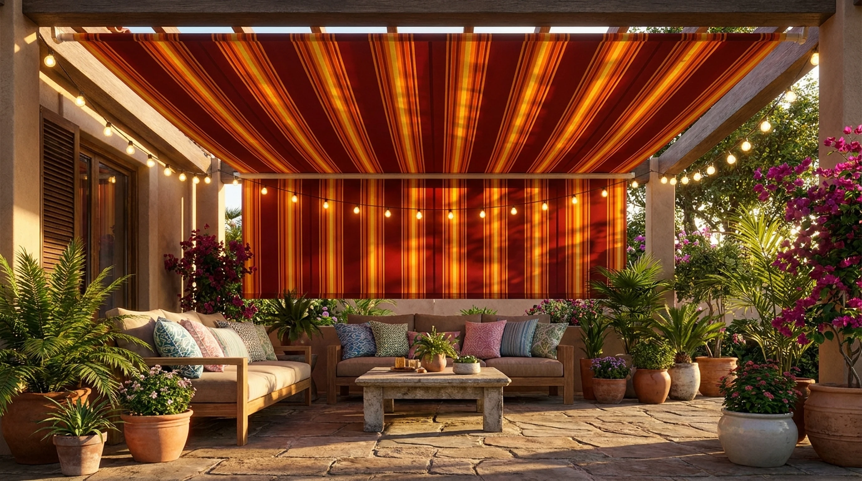 Awnings & External Shading — on a South African patio, Blind Solutions South Africa