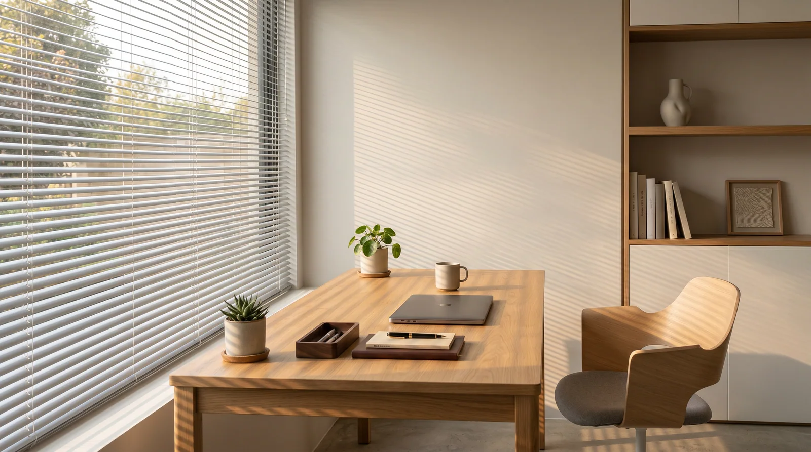 Aluminium Venetian — in-room view, Blind Solutions South Africa