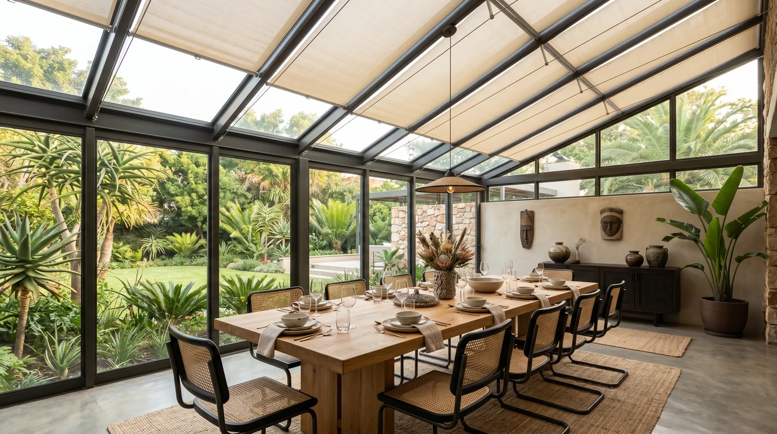 Fabric Tensioned Systems (TESS) — close-up detail, Blind Solutions South Africa