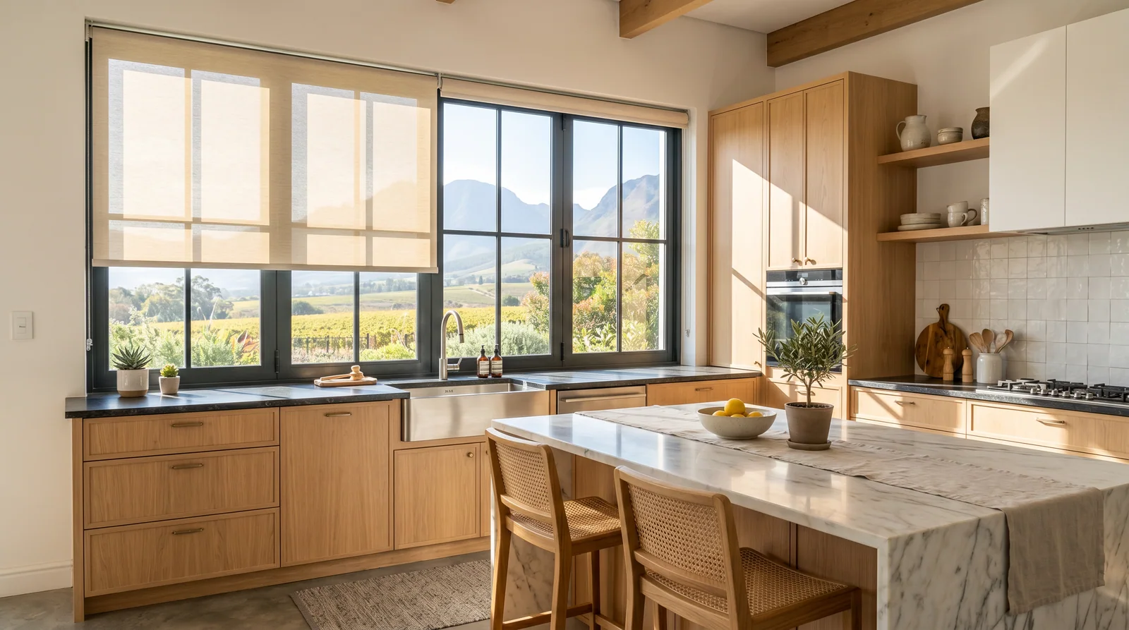 Internal Roller Blinds / Sun Screens — installed in a real setting, Blind Solutions South Africa