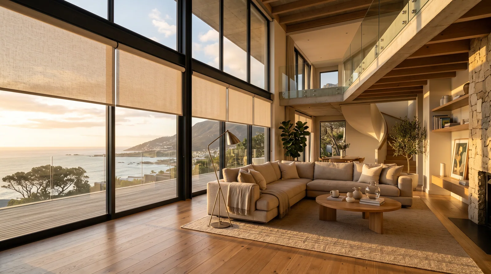 Motorised & Manual Blinds — installed in a real setting, Blind Solutions South Africa