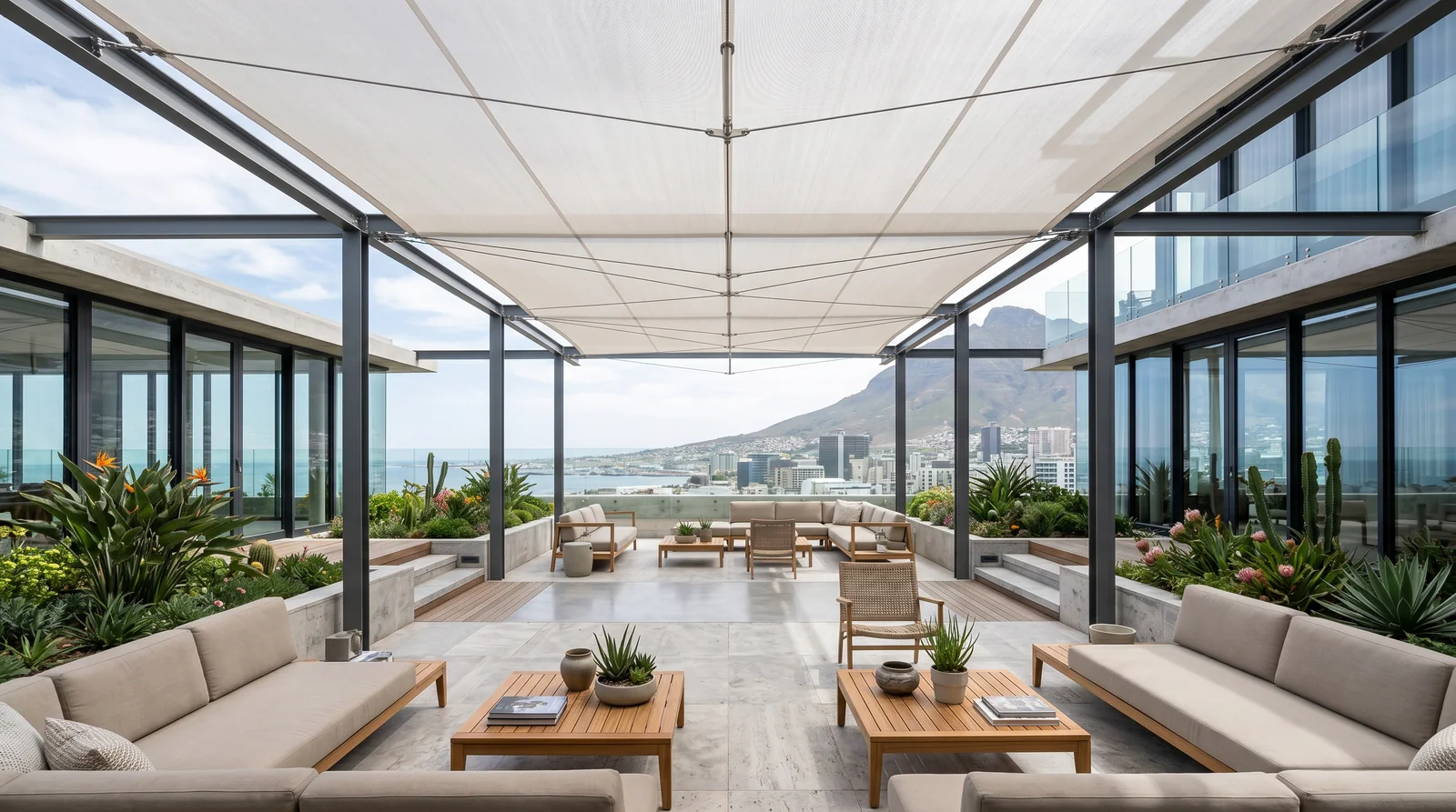 Pergola / TESS 512 Awning — close-up detail, Blind Solutions South Africa