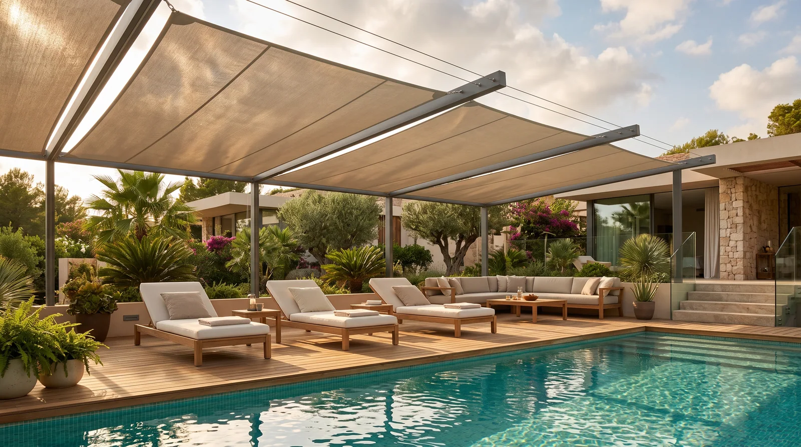 Pergola / TESS 512 Awning — in-room view, Blind Solutions South Africa