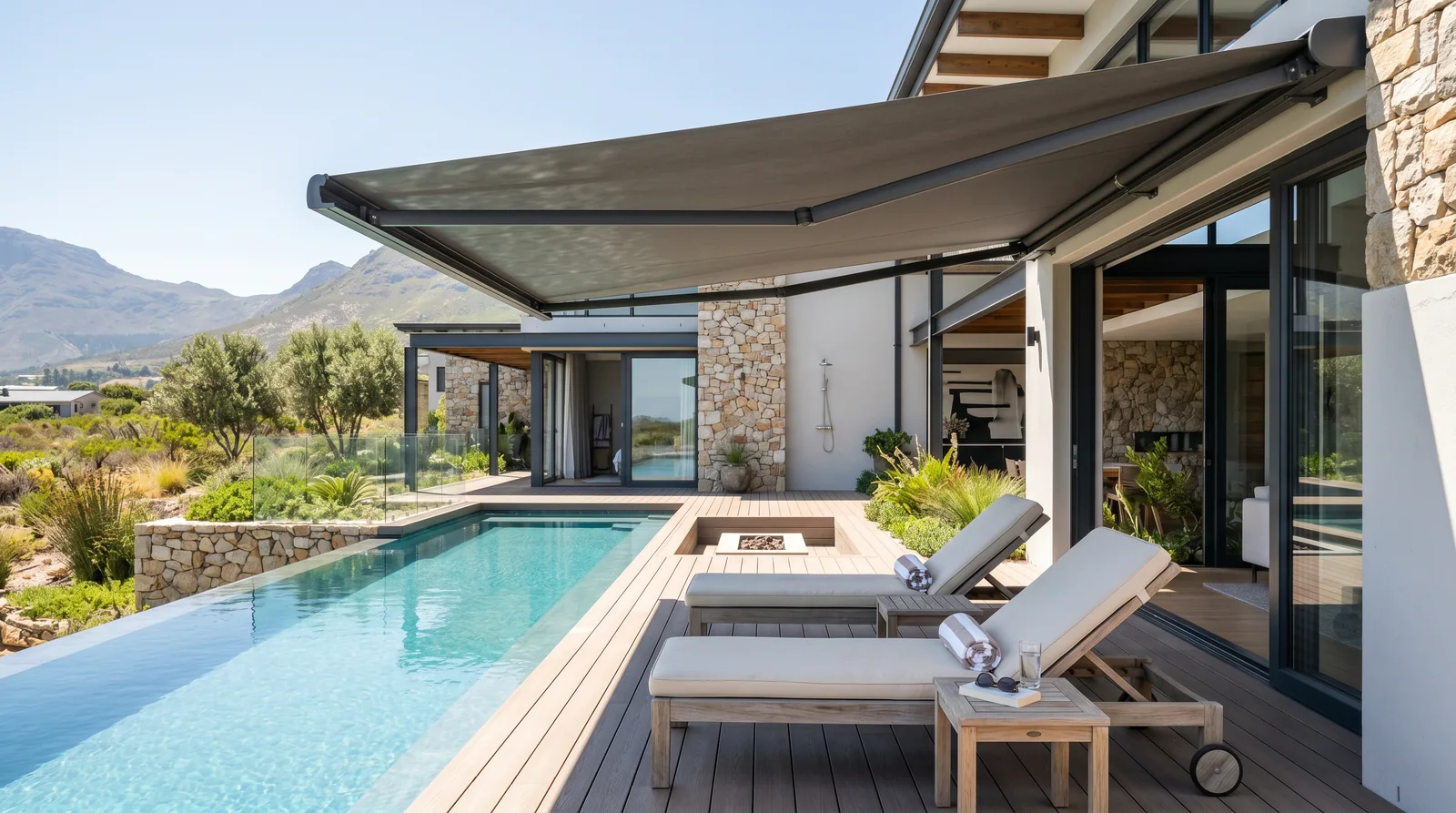 Retractable (Portofino) — close-up detail, Blind Solutions South Africa