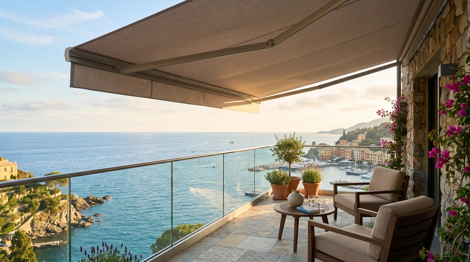 Retractable (Portofino) — in-room view, Blind Solutions South Africa