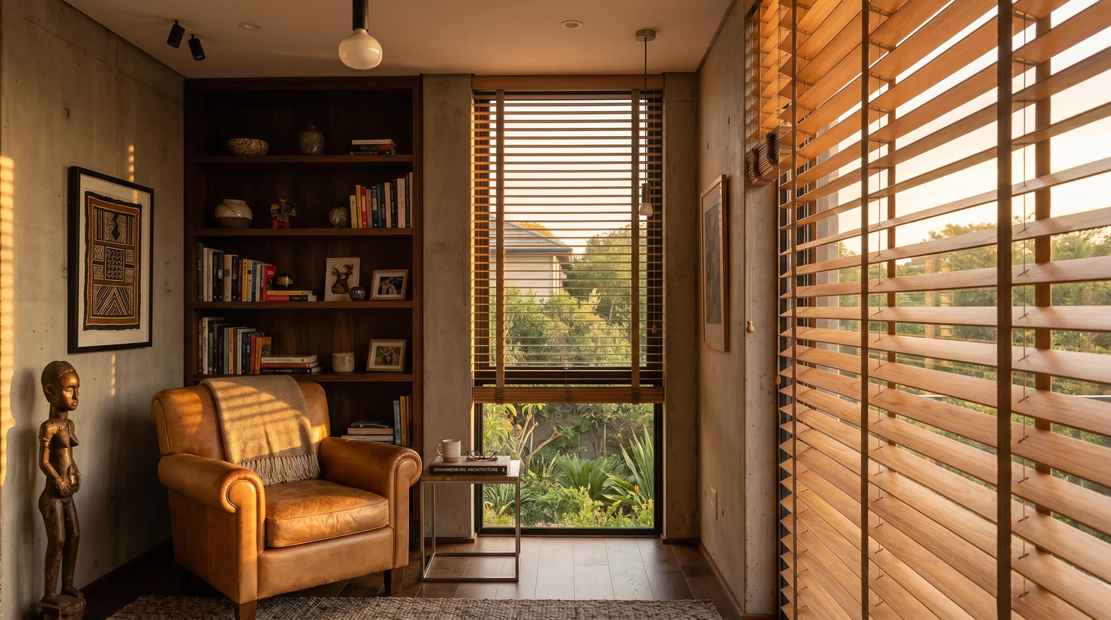 Wood Venetian / Bass Wood — installed in a real setting, Blind Solutions South Africa