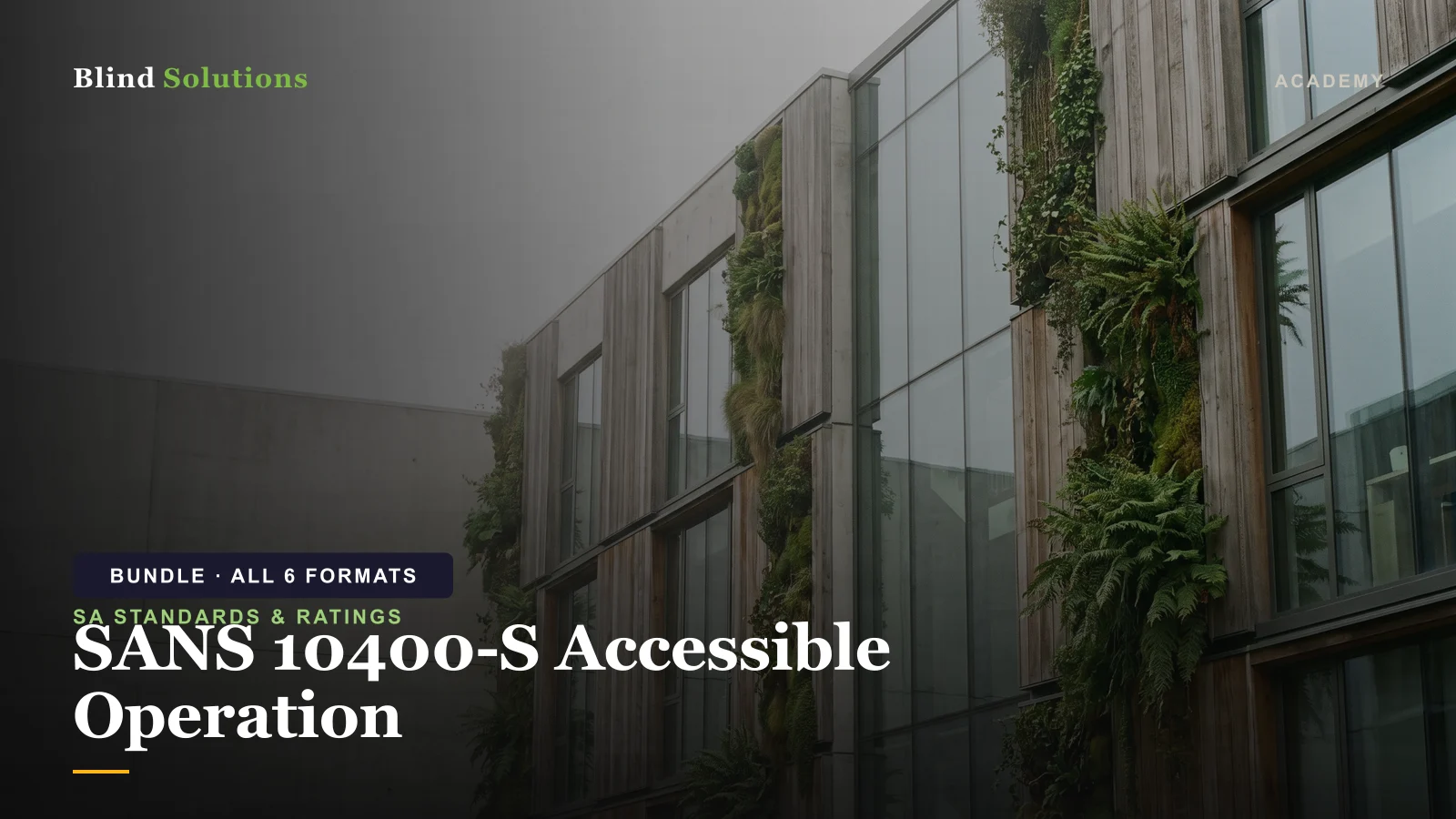 SANS 10400-S Accessible Operation